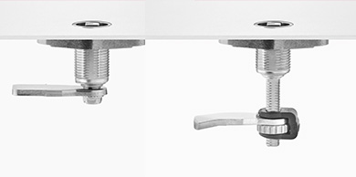 Flush-mounted design, tool-less adjustment and precise compression – the new stainless steel compression latches